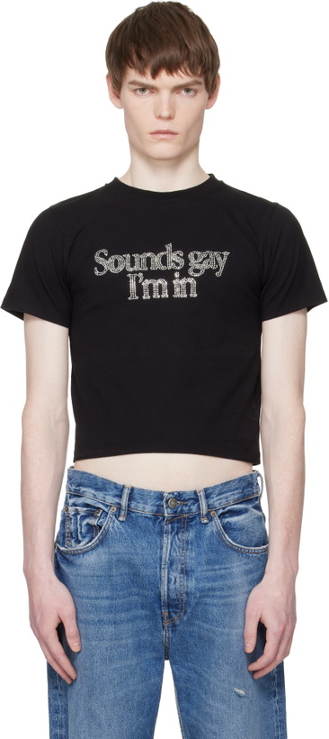 Photo: Carne Bollente Black 'Sounds Gay, I'm In Baby!' T-shirt