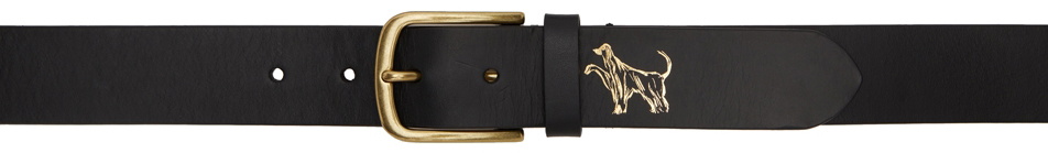 paul smith black leather belt