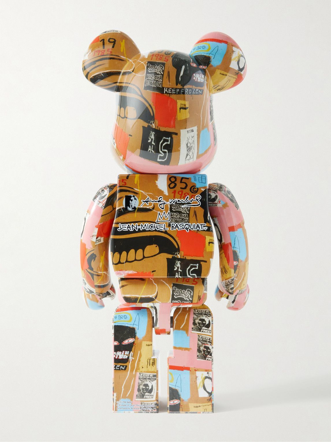 BE@RBRICK - Andy Warhol Jean-Michel Basquiat #2 1000% Printed Figurine  BE@RBRICK