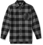 Loewe - Checked Wool-Twill Overshirt - Black