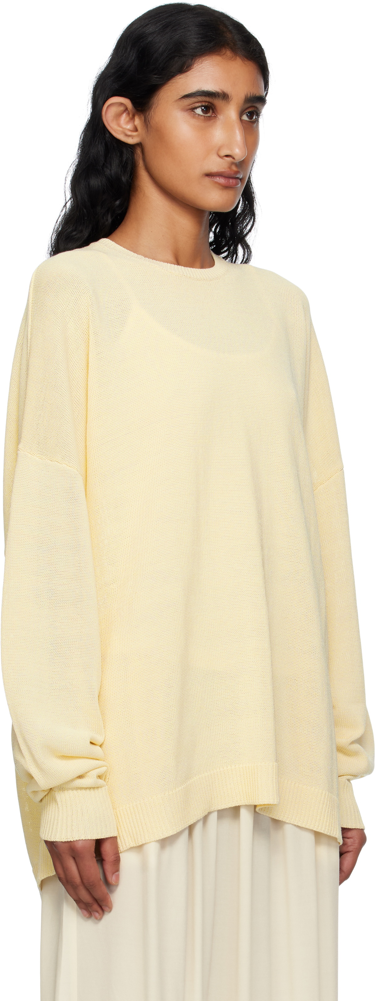 The Frankie Shop Yellow Basel Crewneck Sweater