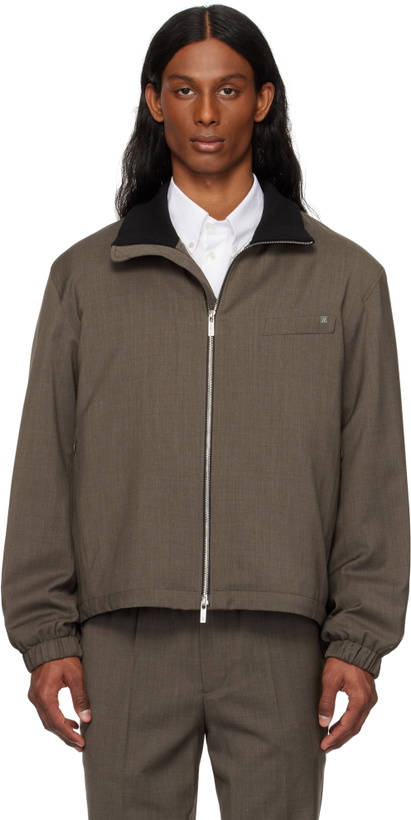 Photo: Helmut Lang Brown Relaxed Wool Bomber Jacket
