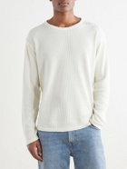 Hartford - Waffle-Knit Cotton T-Shirt - Neutrals
