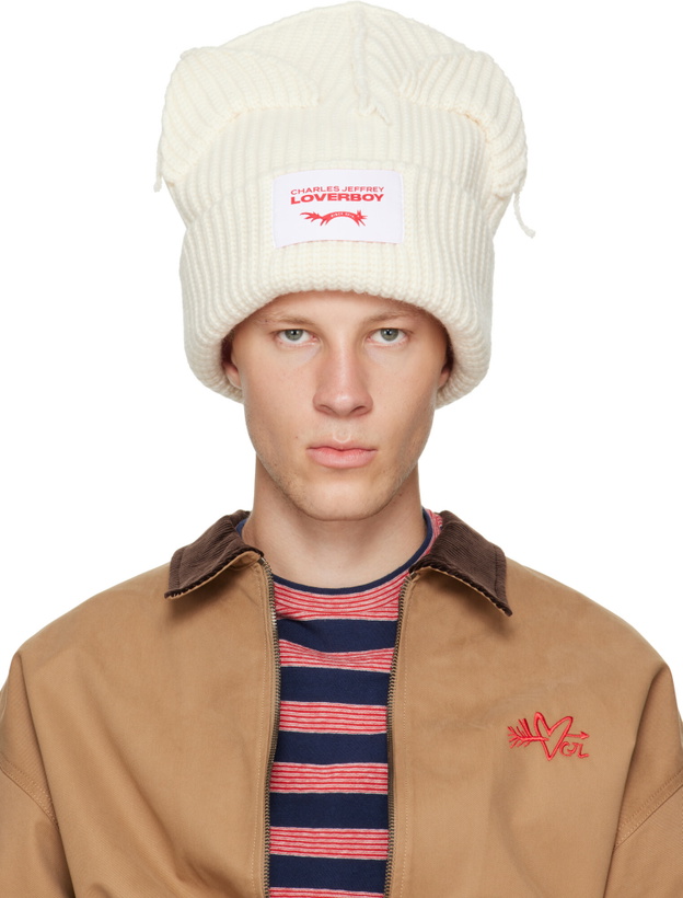 Photo: Charles Jeffrey LOVERBOY Off-White Supersized Chunky Ears Beanie