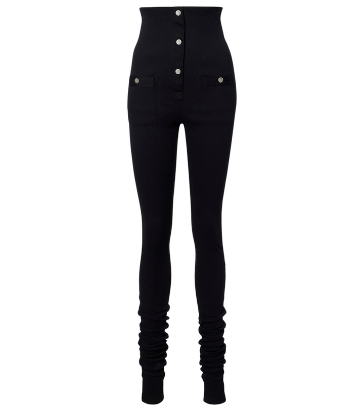 Photo: The Attico High-rise cotton jersey stirrup leggings