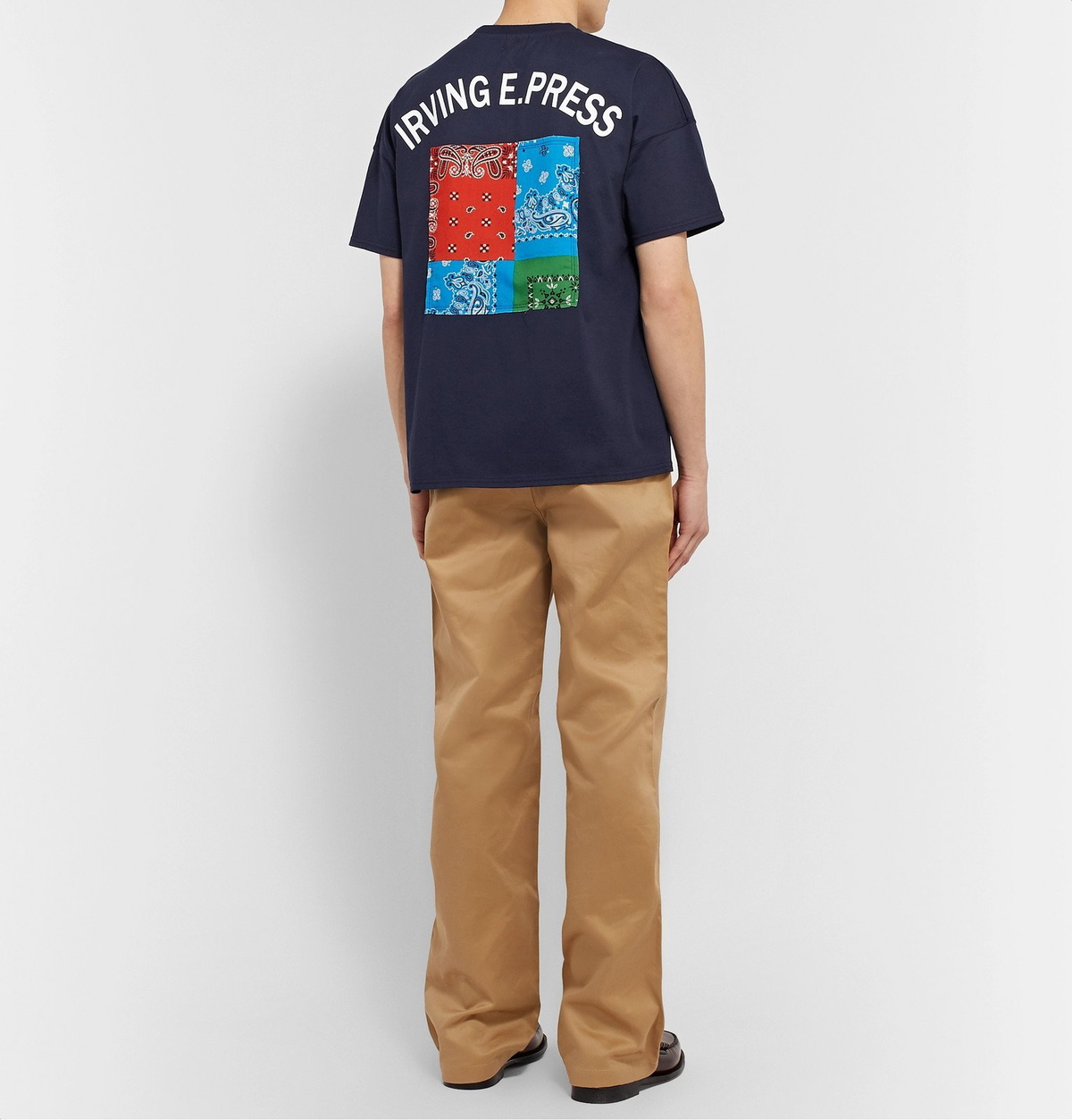 J.Press - Appliquéd Printed Cotton-Jersey T-Shirt - Blue