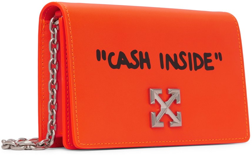 OFF-WHITE Printed Jitney 1.4 Bag in Orange