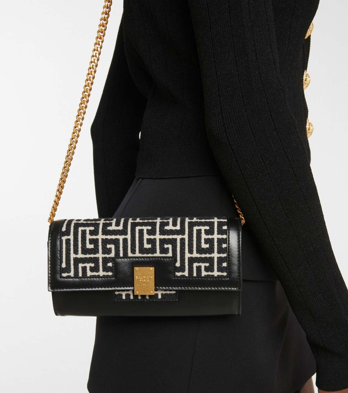 Balmain 1945 Mini jacquard crossbody bag Balmain