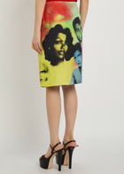 Versace Printed Silk Midi Skirt Multicoloured