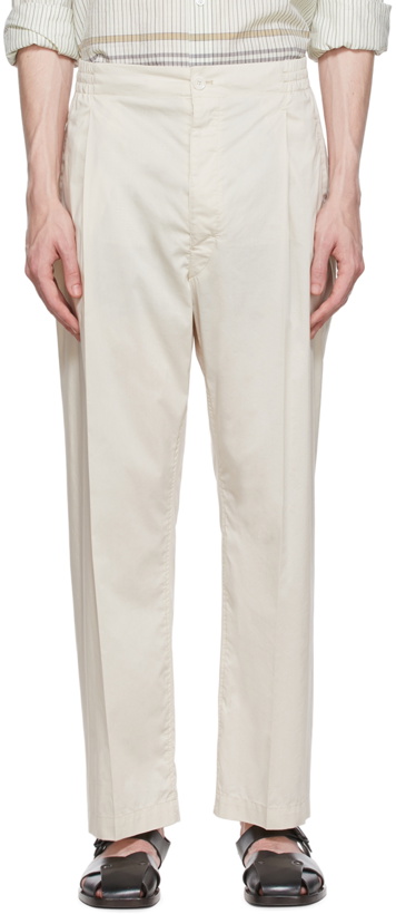 Photo: Lemaire Off-White Cotton Trousers
