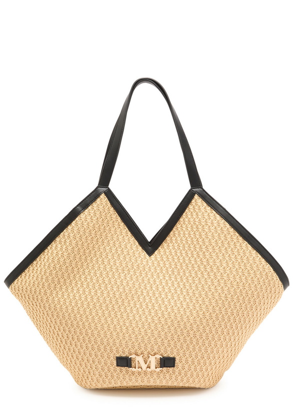 Photo: Max Mara Beachwear Luigi Woven Raffia Tote - Beige - One Size