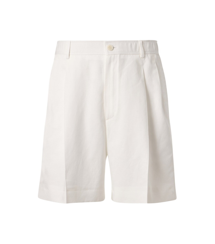 Photo: Brioni Pleated linen and cotton shorts