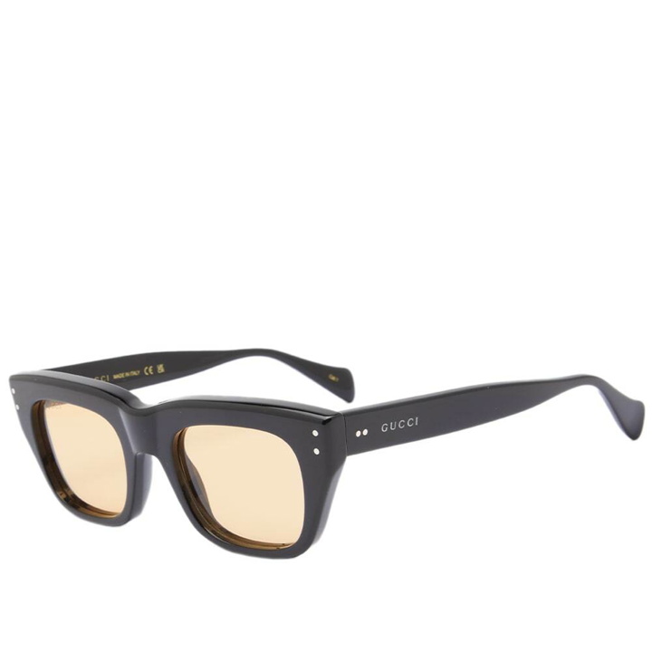 Photo: Gucci Men's Eyewear GG1365S Sunglasses in Black/Yellow