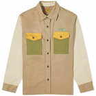 Human Made Men's Crazy Work Over Shirt in Beige