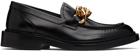 Versace Black Curb Chain Loafers