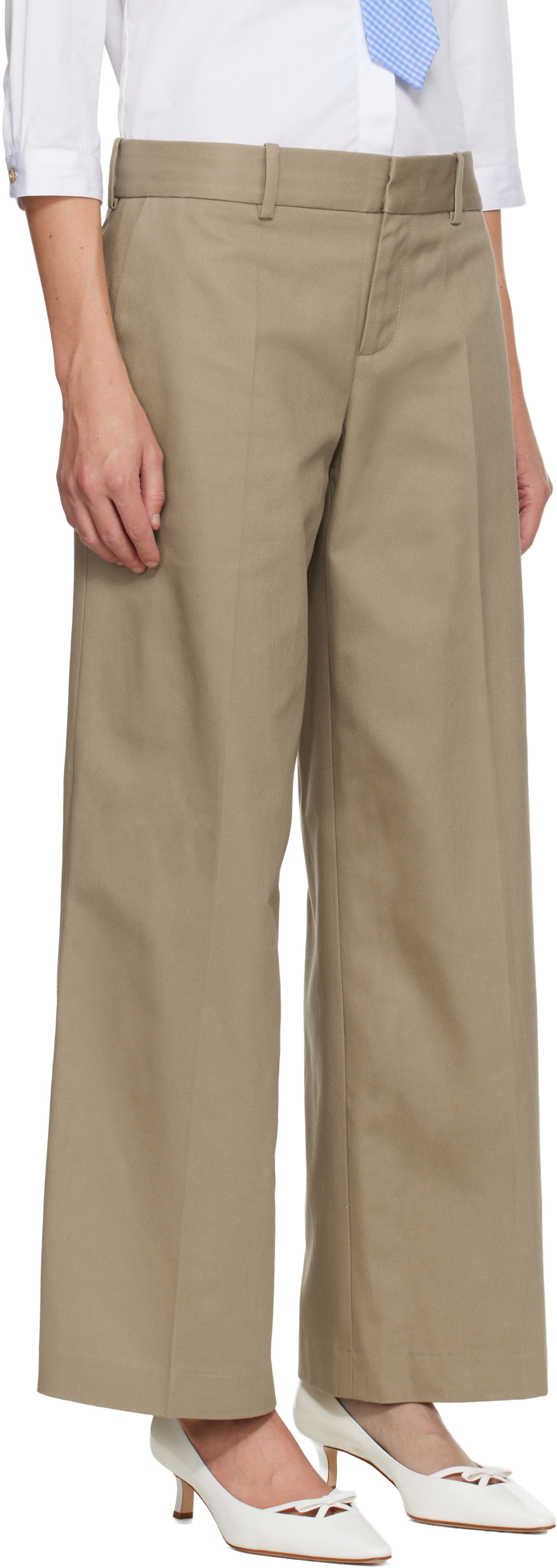 Sandy Liang Taupe Grandpa Trousers
