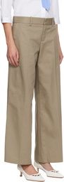 Sandy Liang Taupe Grandpa Trousers