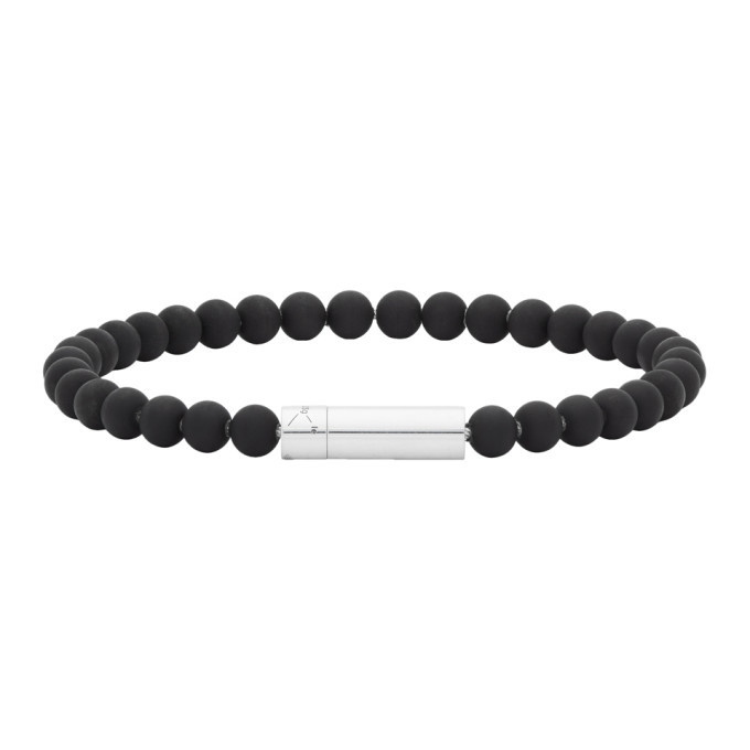 Photo: Le Gramme SSENSE Exclusive Black Beaded Bracelet