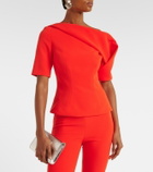 Safiyaa Marley draped crêpe top