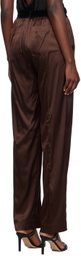 TOM FORD Brown Stretch Silk Pyjama Pants