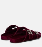 Tory Burch Mellow embellished velvet slides