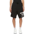 Moschino Black and White Double Question Mark Shorts