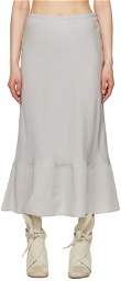 LEMAIRE Gray Bias-Cut Maxi Skirt
