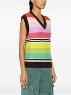 Christopher John Rogers Multicolour Striped Wool Knitted Vest