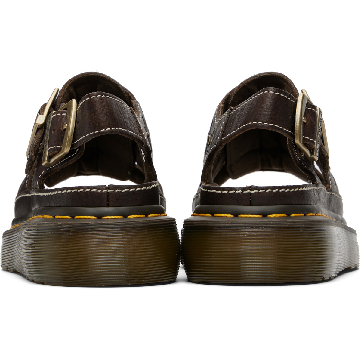 Dr. Martens Brown Wrenlie Grizzly Fisherman Platform Sandals