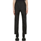 Neil Barrett Black Satin One-Pleat Trousers