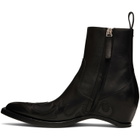 Maison Margiela Black Heel-Less Western Flame Boots