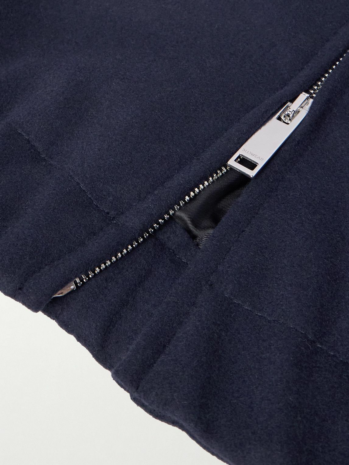 Incotex - Virgin Wool-Blend Bomber Jacket - Blue