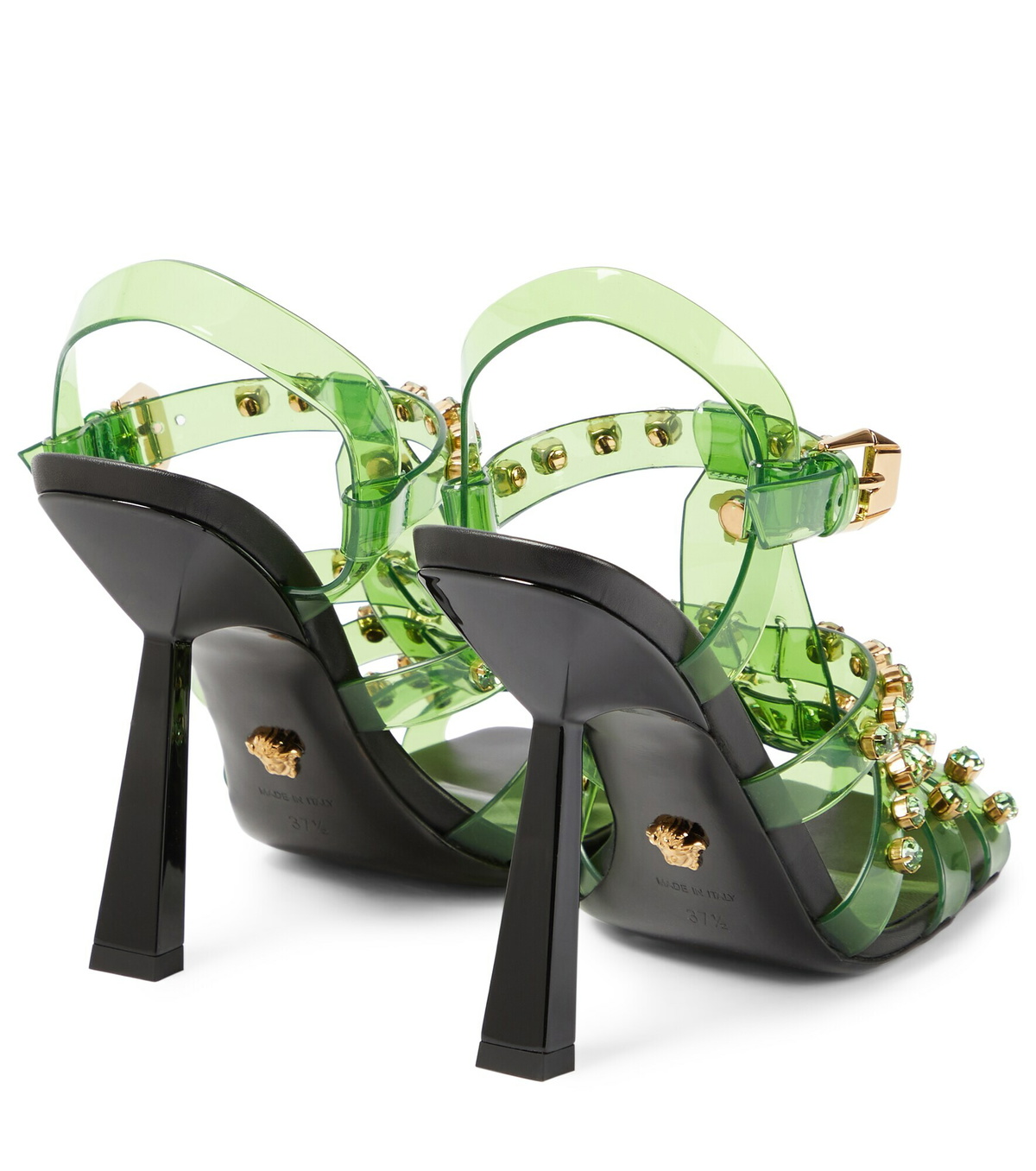 Versace - Medusa embellished cage sandals Versace