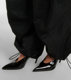 The Attico Viper leather slingback pumps