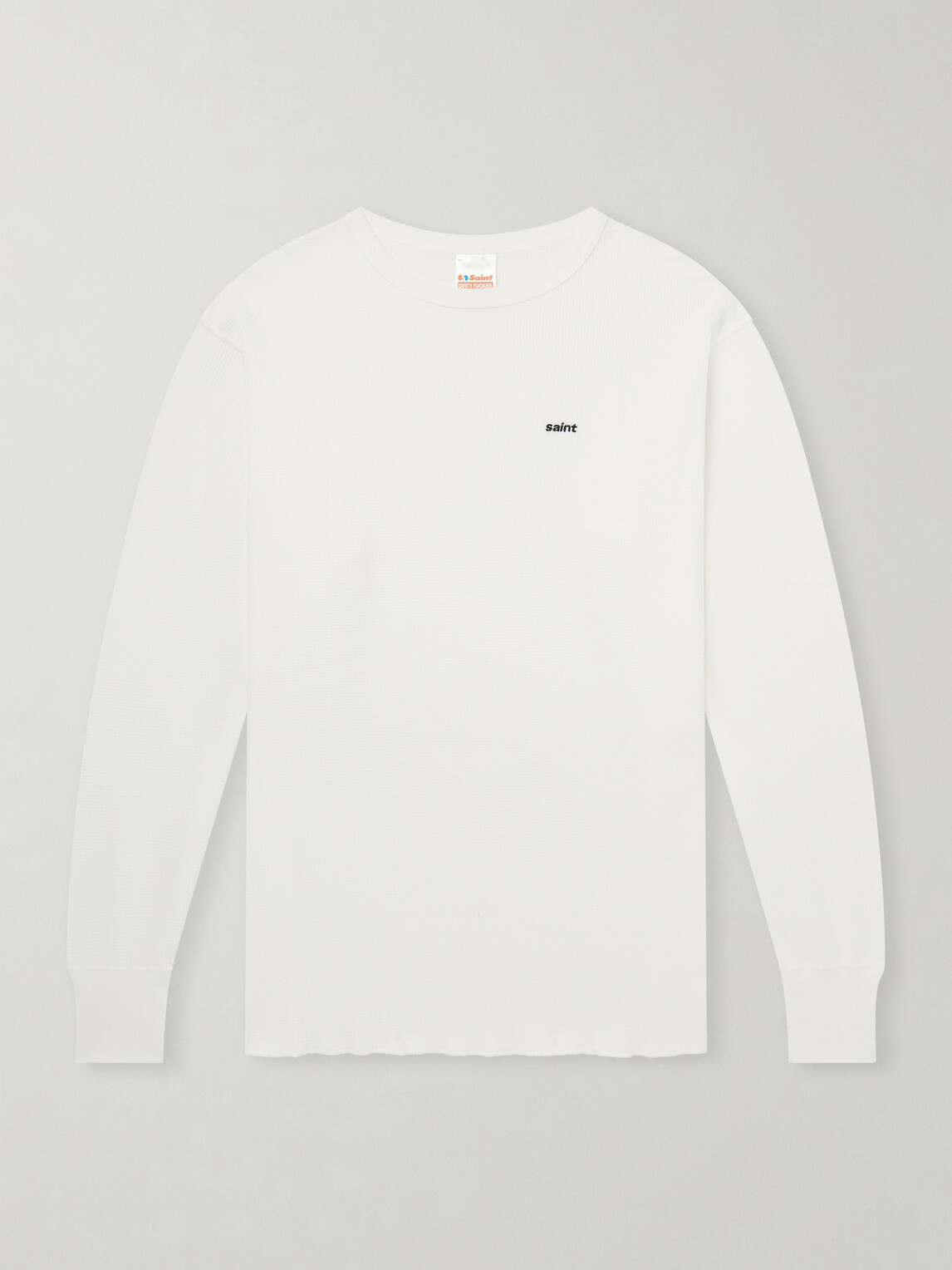 SAINT MXXXXXX - Thermal Logo-Embroidered Honeycomb-Knit Cotton T