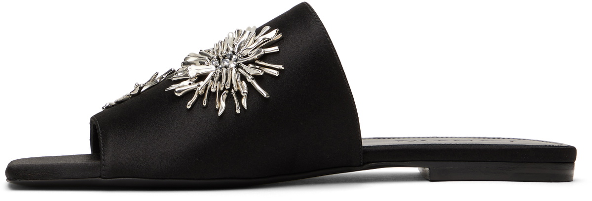Lanvin Black Satin Sandals