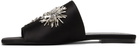 Lanvin Black Satin Sandals