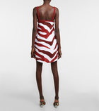 JW Anderson - Zebra-print tinsel minidress