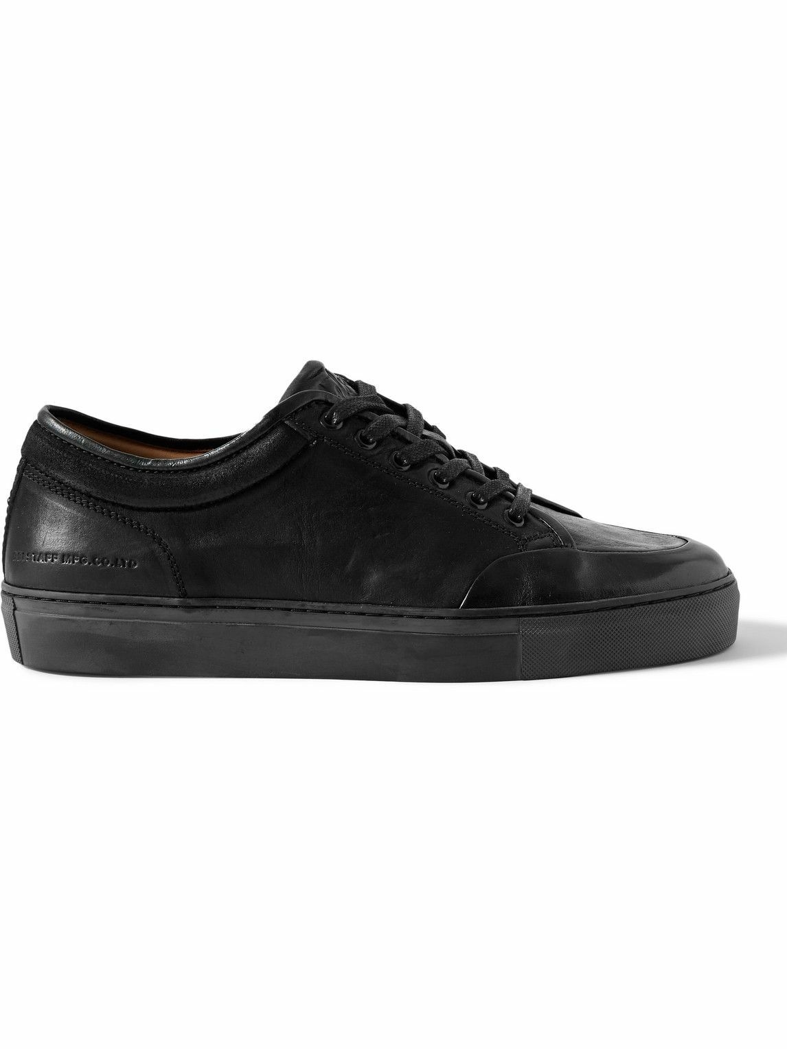 Photo: Belstaff - Rally Suede-Trimmed Leather Sneakers - Black