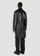 Acne Studios - Faux Leather Trench Coat in Black