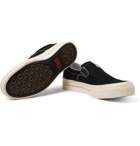 visvim - Skagway Leather-Trimmed Canvas Slip-on Sneakers - Black