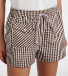 Valentino Gingham cotton poplin shorts