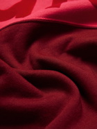 Isabel Marant - Howley Logo-Flocked Cotton-Blend Jersey Sweatshirt - Burgundy