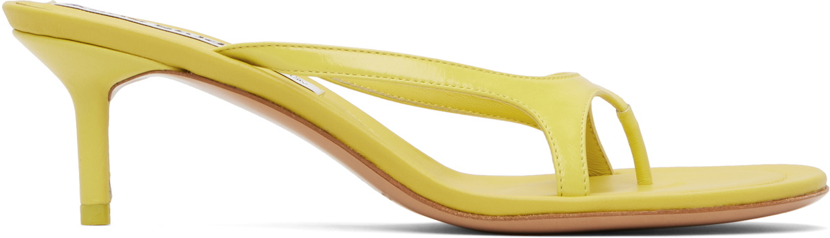 Acne Studios Yellow Beverly Kitten Lux Midsummer Heeled Sandals