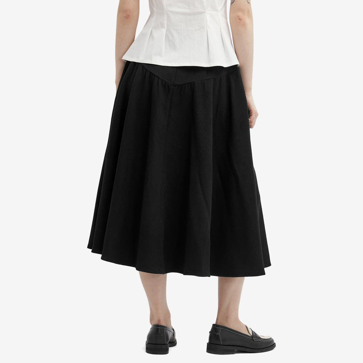 【日本製】 Peachy Den Den Peachy Onyx in Skirt Midi Wool Deba Women's スカート