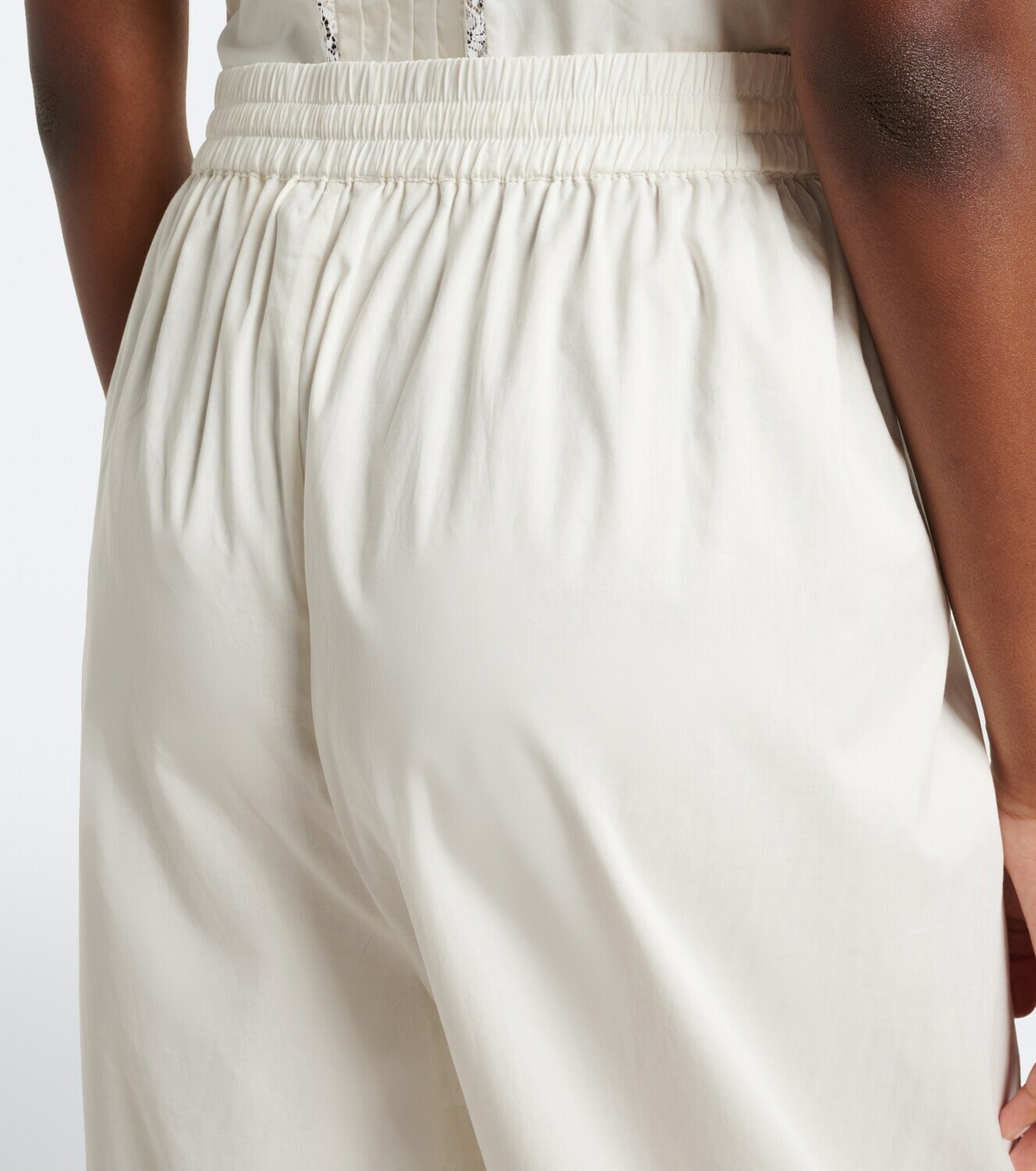 Staud Renzo embroidered cotton voile pants