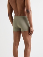 Hemen Biarritz - Albar Ribbed Stretch Organic Cotton Boxer Briefs - Gray