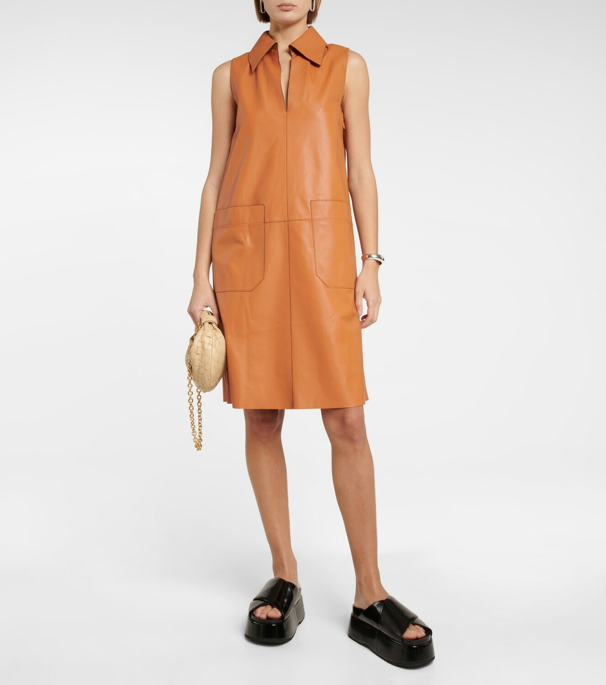 joseph leather dress Heidi Leather Stretch Dress