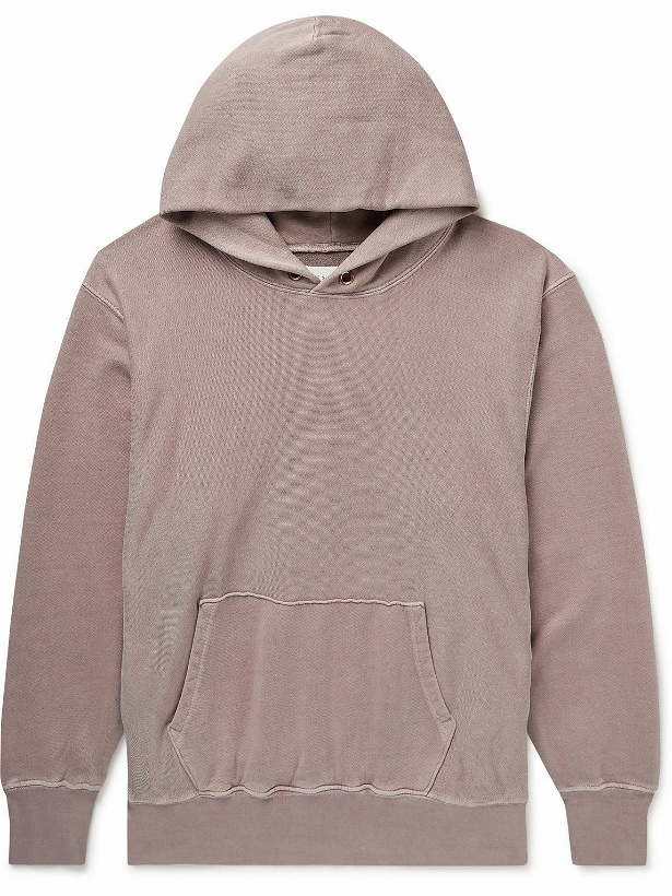Photo: Les Tien - Garment-Dyed Cotton-Jersey Hoodie - Pink