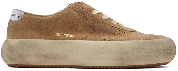 Photo: Golden Goose SSENSE Exclusive Brown Space-Star Sabot Sneakers